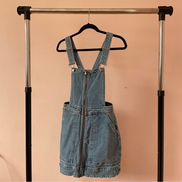 Denim Overall Dress - Picture 1 of 4